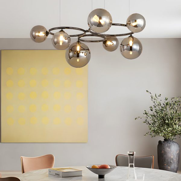 5/7/9-Light Glass Ball Circular Contemporary Chandelier with 3 Step Dimming - Image 8