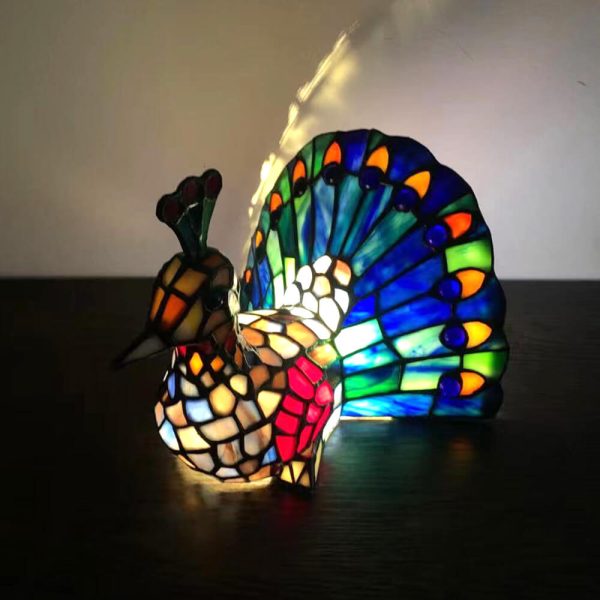 Tiffany Creative Animal Stained Glass 1-Light Decorative Table Lamp - Image 3
