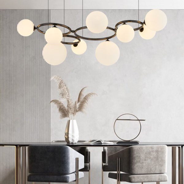 5/7/9-Light Glass Ball Circular Contemporary Chandelier with 3 Step Dimming - Image 17