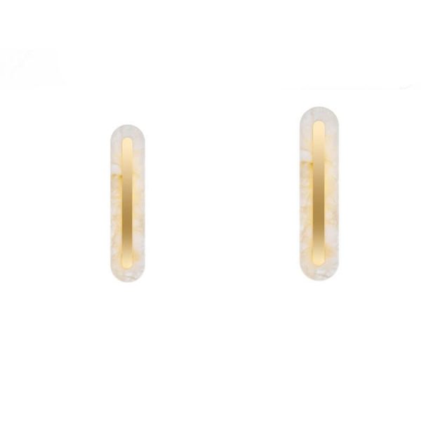Light Luxury Brass Marble Oval Square LED Wall Sconce Lamp - Image 13