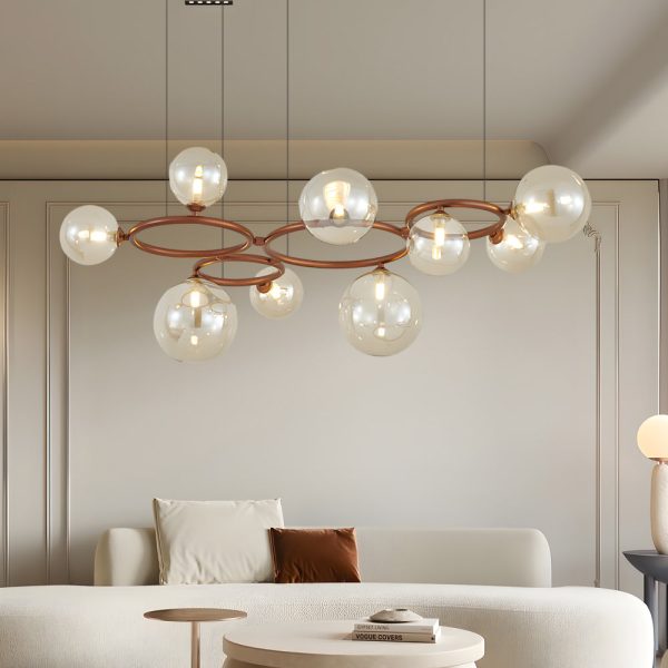 5/7/9-Light Glass Ball Circular Contemporary Chandelier with 3 Step Dimming - Image 14