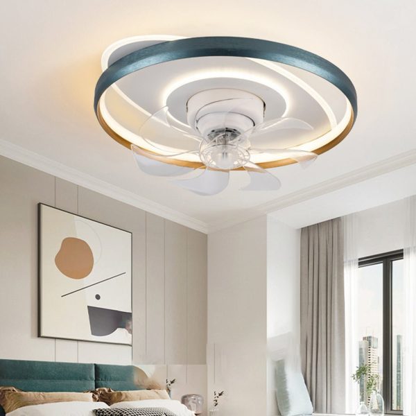 360?? Rotatable LED Three-color Light Stepless Dimming Ceiling Fan Lamp with Remote Control - Image 3