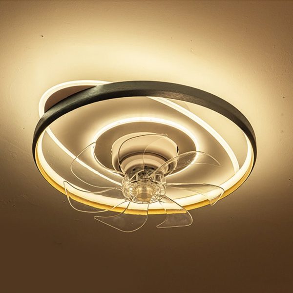 360?? Rotatable LED Three-color Light Stepless Dimming Ceiling Fan Lamp with Remote Control - Image 4