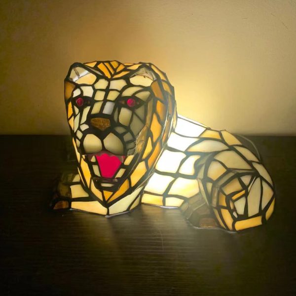 Tiffany Creative Animal Stained Glass 1-Light Decorative Table Lamp - Image 4