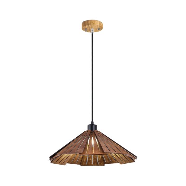 Wood Japanese Wabi-Sabi Retro Nordic Chandelier Dining Room Light Fixture - Image 9