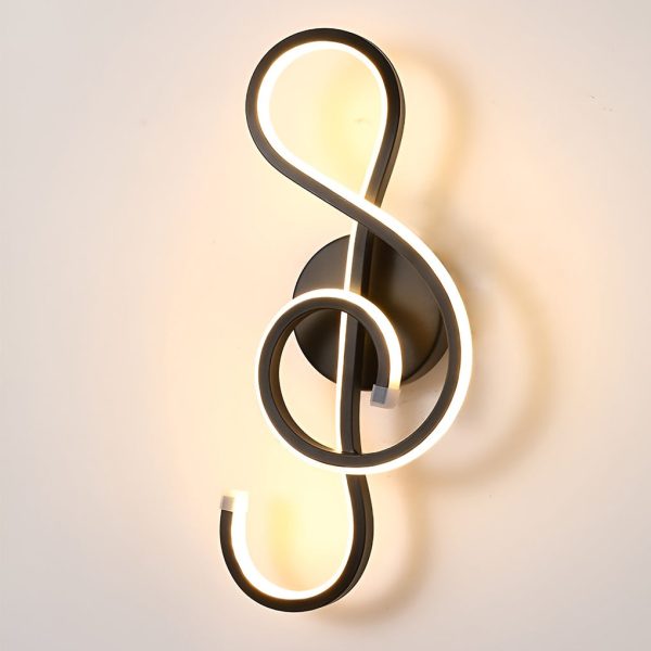 Musical Note Shaped Electroplated LED Modern Wall Sconce Lighting - Image 13