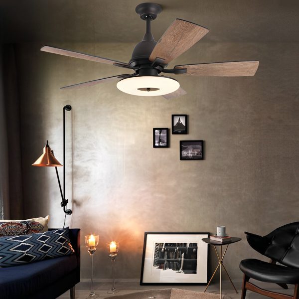 5 Blades Mute Dimmable LED with Remote Creative Nordic Ceiling Fans - Image 4