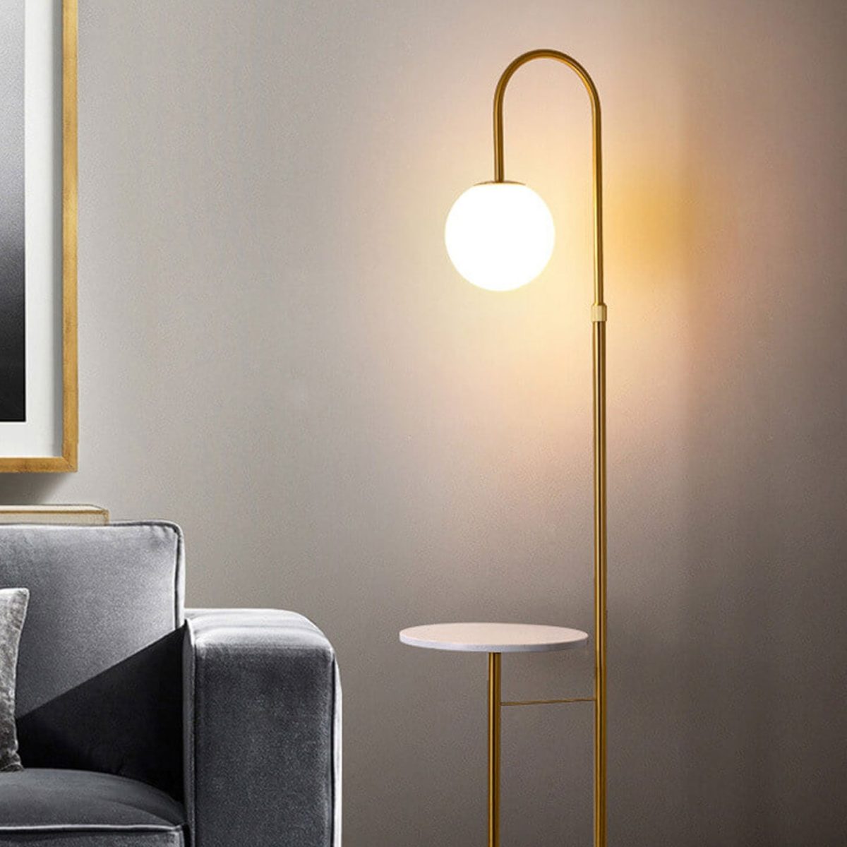 Nordic Minimalist Iron Marble  Table LED Standing Floor Lamp - Image 15