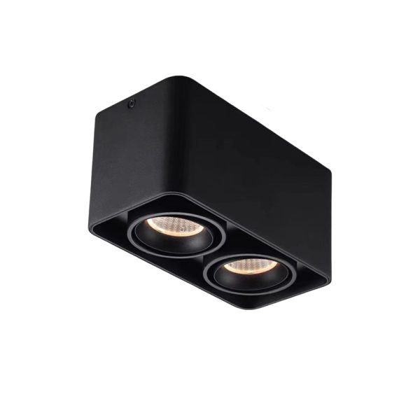 Square Adjustable Lamp Head Three Step Dimming LED Ceiling Grille Light - Image 12