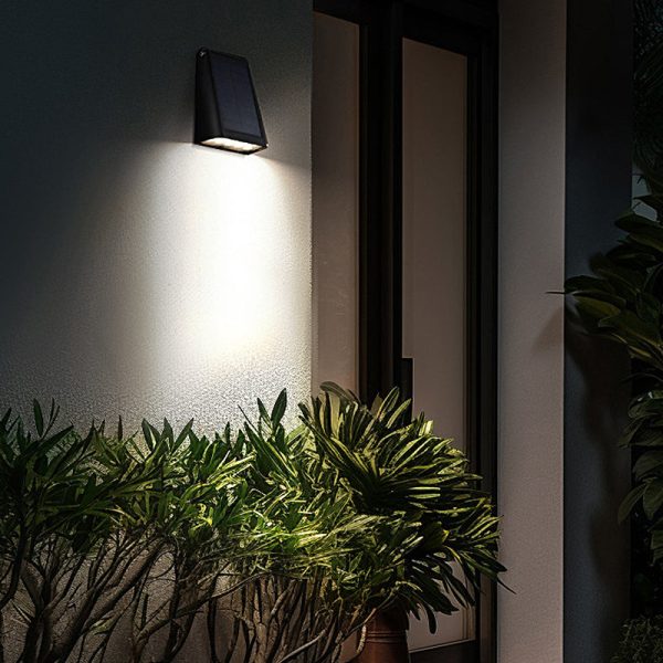 90?? Adjustable Intelligent LED Waterproof Black Modern Solar Wall Lights - Image 3