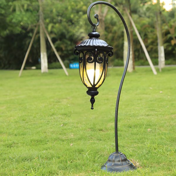 Waterproof Lantern Raindrops Glass Shade European Outdoor Lawn Lights - Image 3