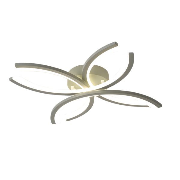 LED Flush Mount Flower-Shaped Acrylic Ceiling Light White/Gray Ceiling Lighting Fixture for Living Room - Image 11