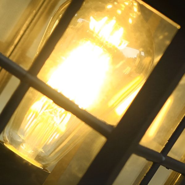 Retro Black Solar & Hardwired Outdoor Pavilion-Inspired Lawn Lamp - Image 6