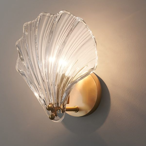 Creative Fan Shaped Glass Three Step Dimming Light LED Nordic Wall Sconce Lighting - Image 6