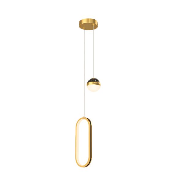 Round Oval Rings 3 Step Dimming LED Starry Projection Modern Pendant Lights - Image 8