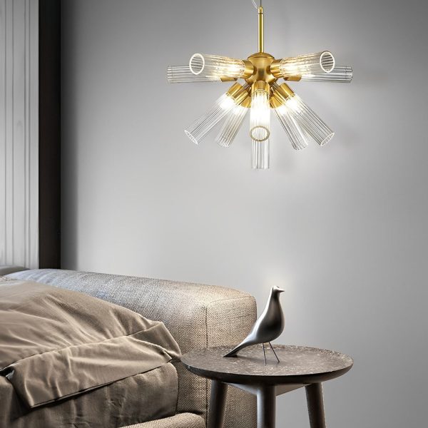 Acrylic Tube Three Step Dimming Post-Modern Sputnik Light Chandelier - Image 3
