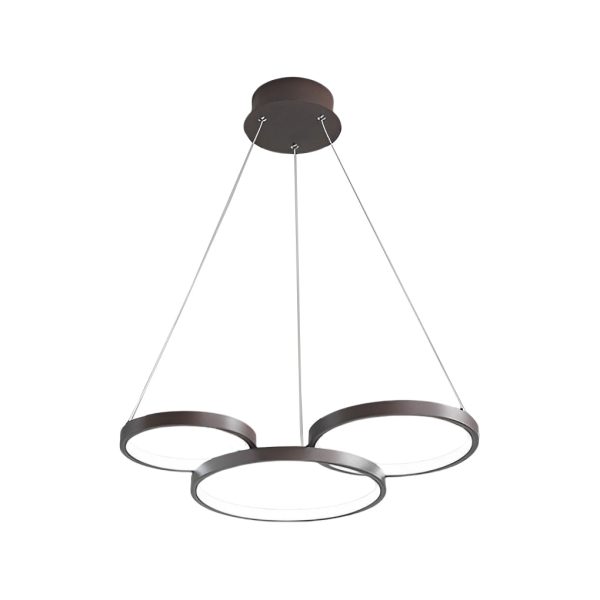 3 Rings Chandelier Dimmable Kitchen Dining Room Lighting Ceiling Lights with Remote Control - Image 10