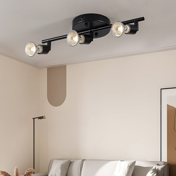 Adjustable Iron GU10 Bulb Black Nordic Ceiling Lights Flush Mount Lighting - Image 2