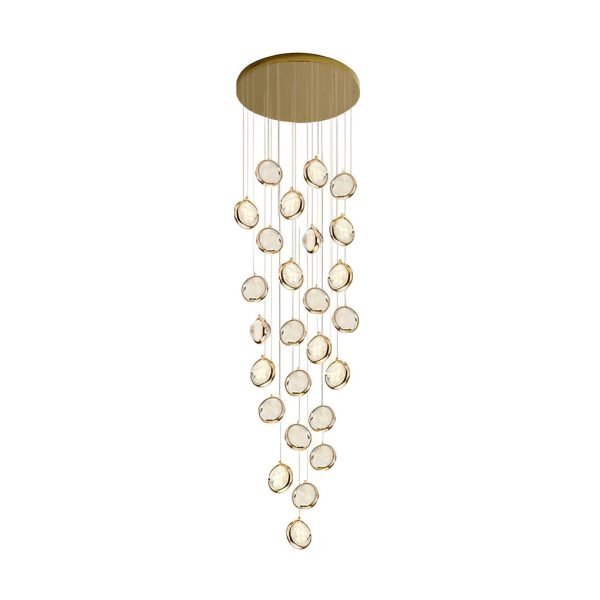 Global Crystal Cluster Adjustable Luxury Staircase Modern Long Chandelier - Image 12