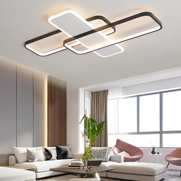 Square Overlapping Stepless Dimming LED Nordic Ceiling Lights Chandeliers - Image 7