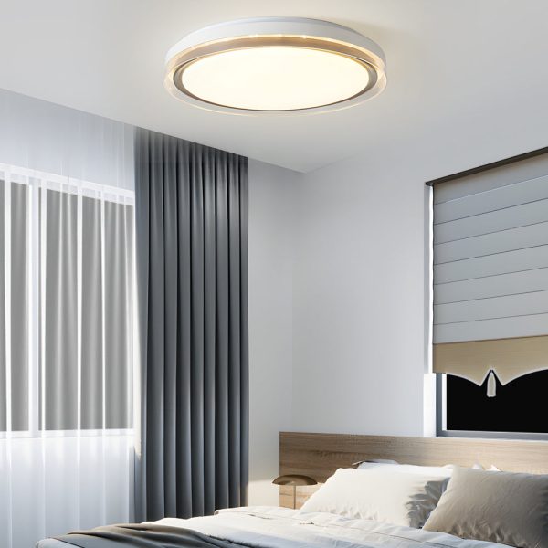 Round Acrylic Creative 3 Step Dimming LED White Modern Ceiling Light Fixture - Image 3