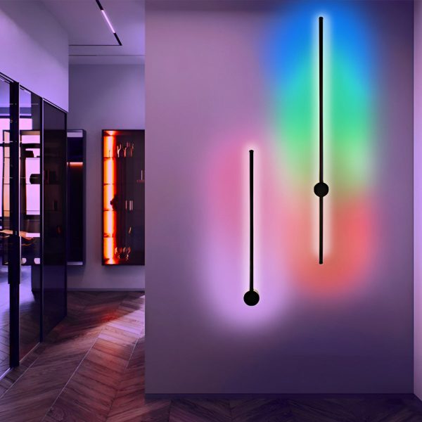 Remote Control RGB Long Strip LED Wall Lamp Sconces Wall Lights