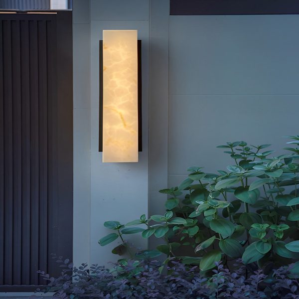 Rectangular Metal LED Waterproof Black Modern Outdoor Wall Lights - Image 2