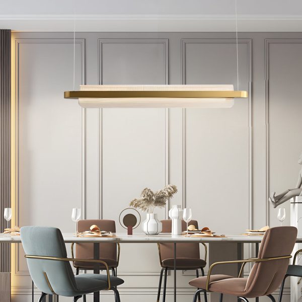 Modern Nami Linear Suspension Lamp Elegant Acrylic Island Light - Image 2