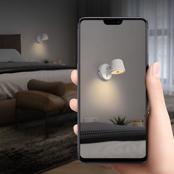 Adjustable Round Stepless Dimming LED Nordic Wall Lamp Wall Sconce Lighting - Image 6