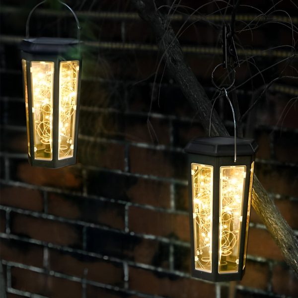 2Pcs Hexagonal Waterproof LED Motion Sensor Outdoor Solar Lawn Lights - Image 3