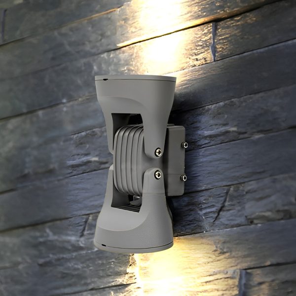8 In. 2-Light Rotating Heads LED Up Down Outdoor Wall Light - Image 3