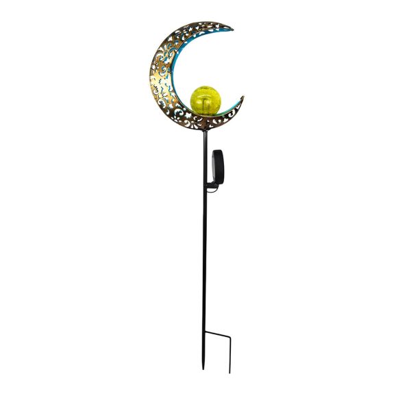Mystical Moon & Sun Flame Iron Hollow Projector Solar Garden Light - Image 18