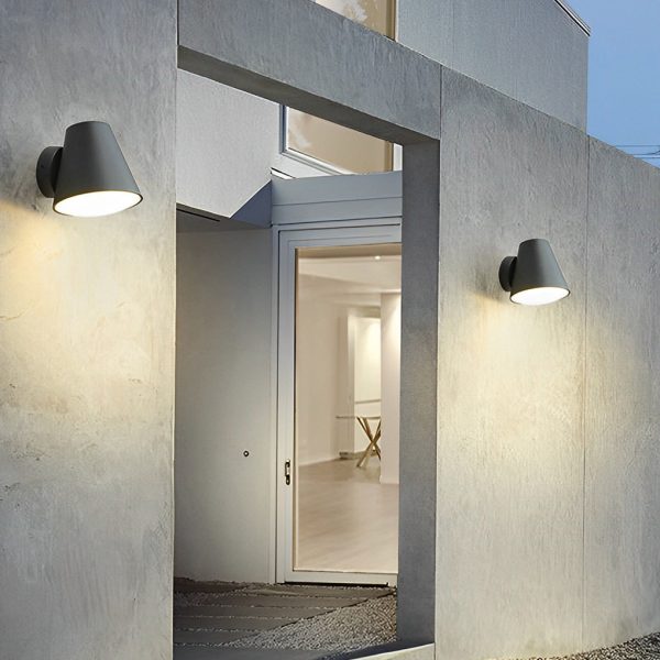 Cone Shape LED Waterproof Black Modern Outdoor Wall Lamp Exterior Lights - Image 2