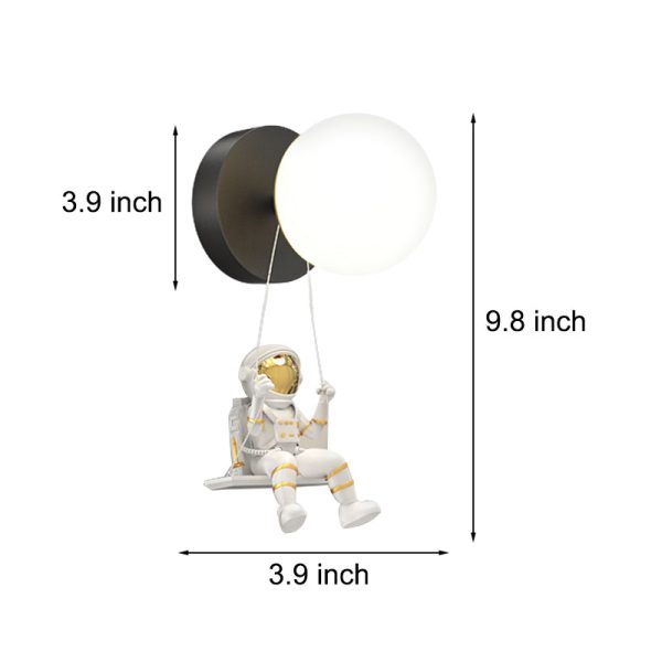 Round Ball Creative Astronaut Decor 3 Step Dimming Modern LED Wall Lights - Image 3