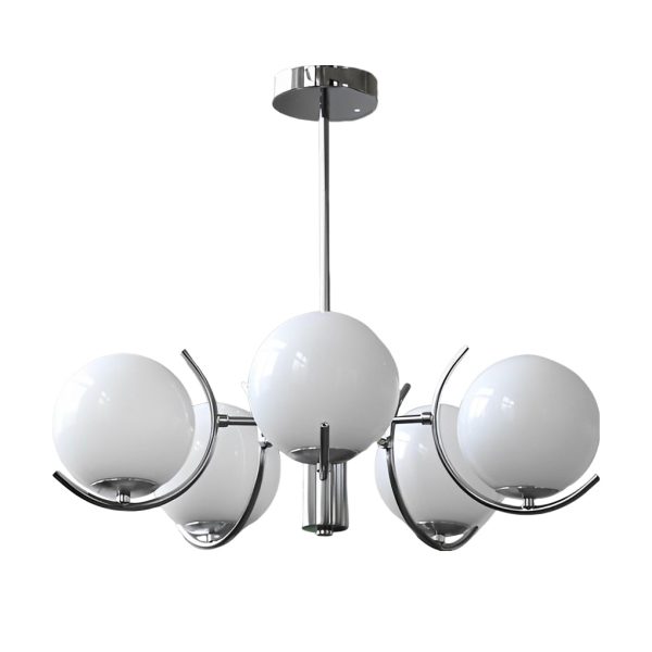 4/5 Lights Glass Globe Ball Electroplating Iron Nordic Chandelier Light - Image 15