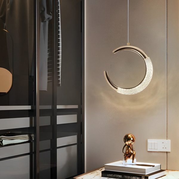 Moon Rings LED Electroplated Nordic Small Chandelier Light Pendant Lighting - Image 2