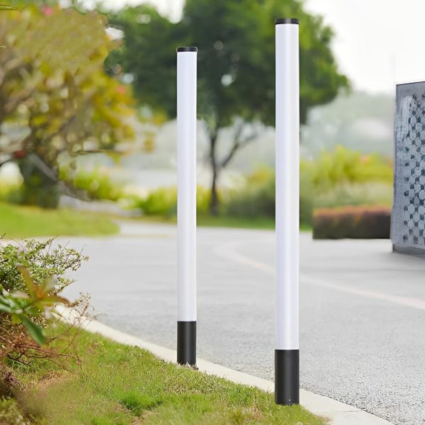 Cylindrical Acrylic Waterproof LED Black Modern Outdoor Lawn Lights - Image 4