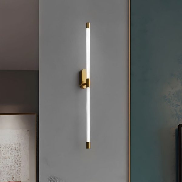 Acrylic Tube Tall Linear Wall Semi-Flush Mount Sconce - Image 3