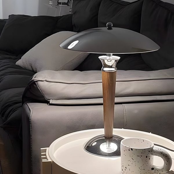 Chrome Mushroom Umbrella Table Lamp 3 Step LED Lights - Image 3