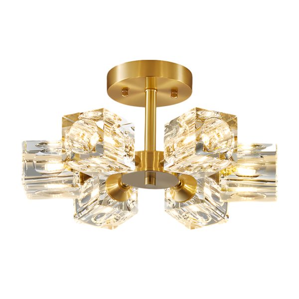 3/4/5/6-Light 180?? Adjustable Crystal Shades Ceiling Light Fixture - Image 11
