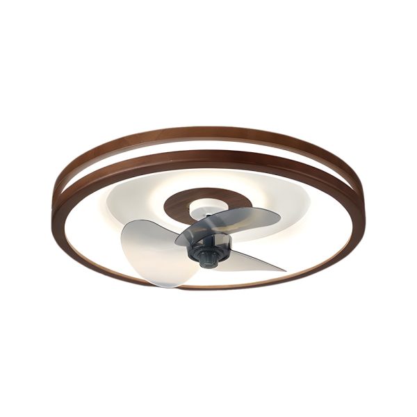 19.7-in Walnut 6-Speed Flush Mount Ceiling Fans With LED Light and Remote - Image 10