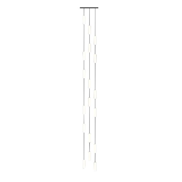 White Long Tube Multi Light Staircase Chandelier - Image 15