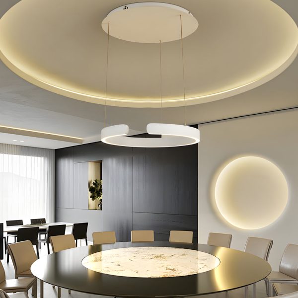 Modern C-shaped Pendant Light with Adjustable Height - Image 2