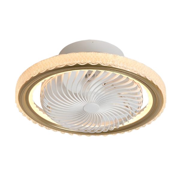 Round Mute Timing LED 3 Step Dimming Adjustable Bladeless Ceiling Fans - Image 10