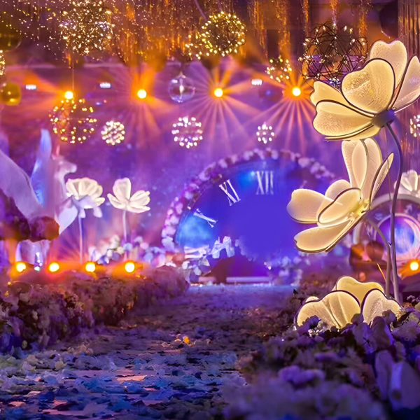 Romantic Ambient Led Acrylic Modern Flower Floor Lamp - Image 3
