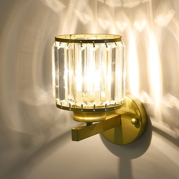 Creative Round Crystal Glass Postmodern Wall Lamp Plug in Wall Sconce Lighting - Image 7