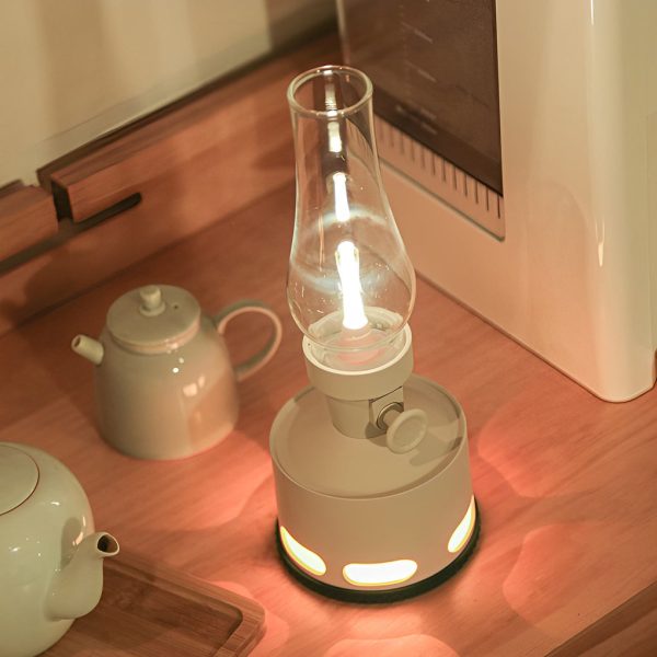 Modern Battery Operated Kerosene Style LED Table Lamp - Image 4
