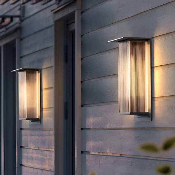 Rectangular Waterproof LED 3w Modern Outdoor Solar Wall Sconces Lighting - Image 2