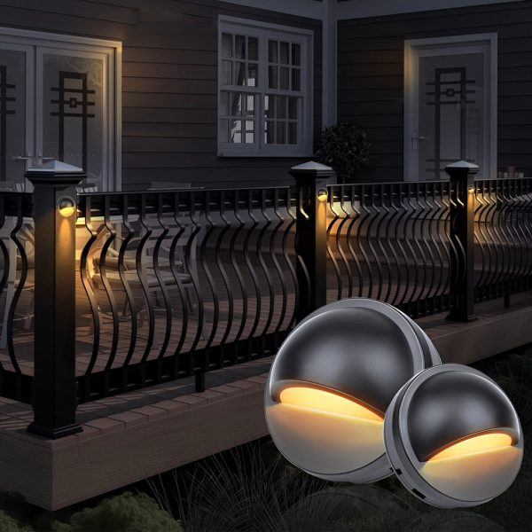 Hallf Moon 12-36V Low Voltage LED Deck Downward Lighting Wall Mounted Step Lights - Image 3