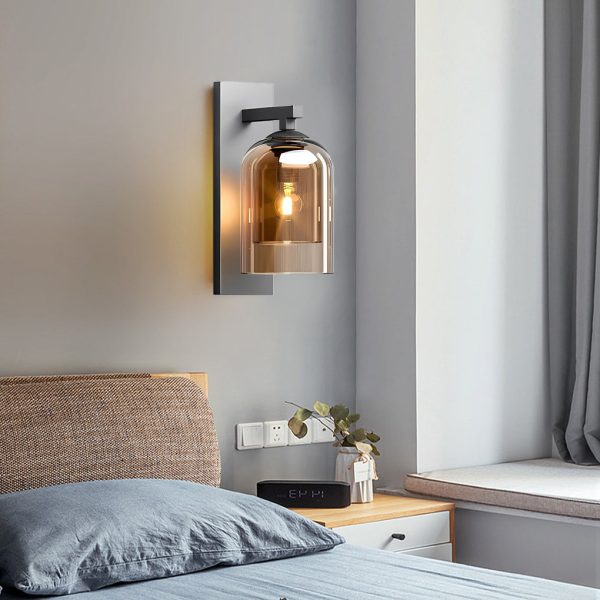 Double-layer Glass Lampshade Nordic Minimalist Wall Lamp Wall Sconce Lighting - Image 2